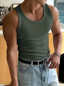 DAZY Men's Solid Color Slim Fit Tank Top