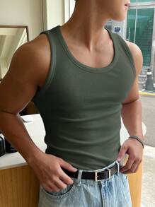 DAZY Men's Solid Color Slim Fit Tank Top