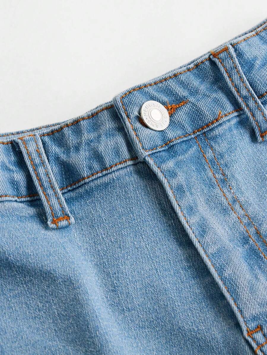 بنطلون جينز أنيق ومرن  shein