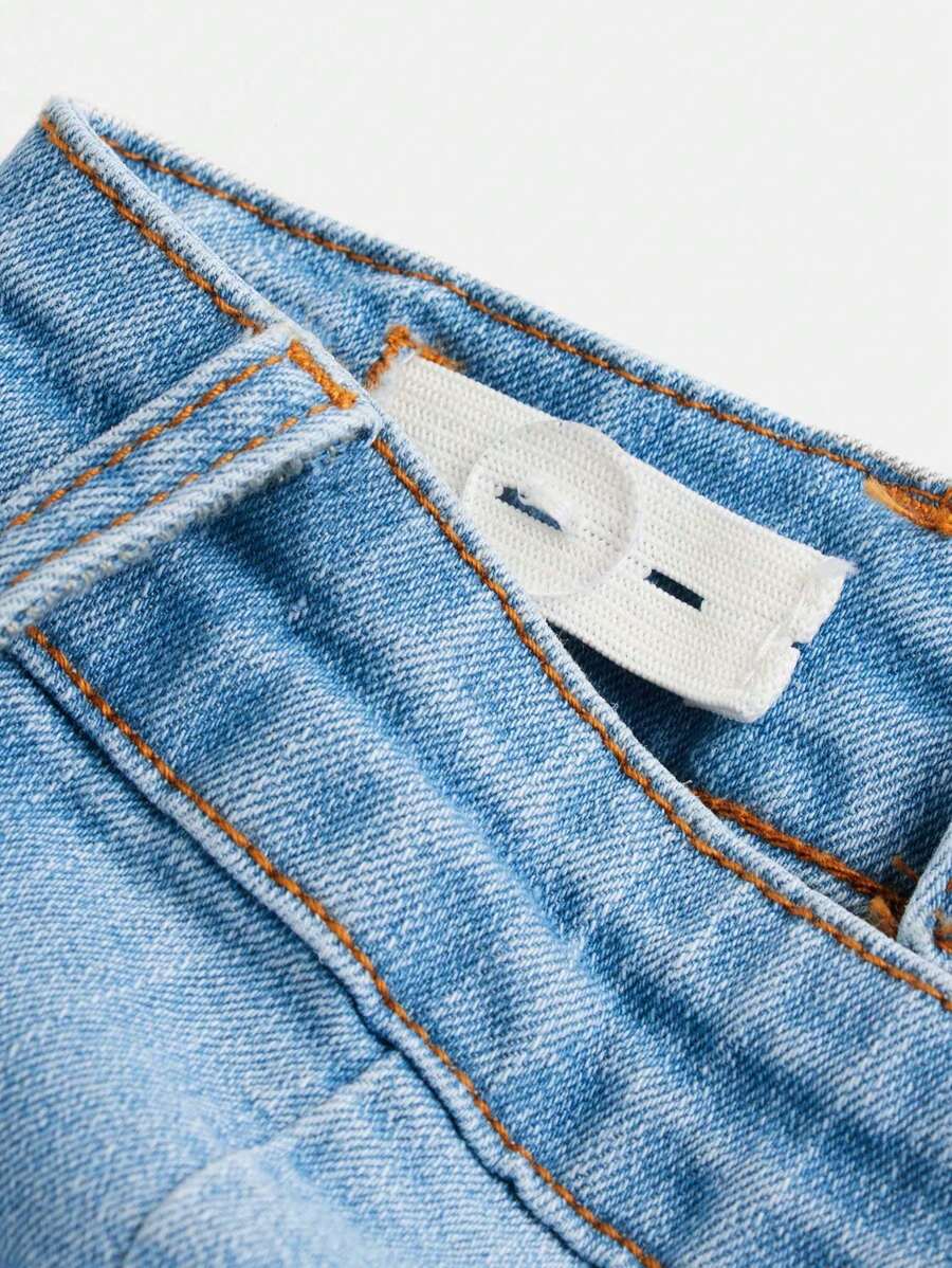 بنطلون جينز أنيق ومرن  shein