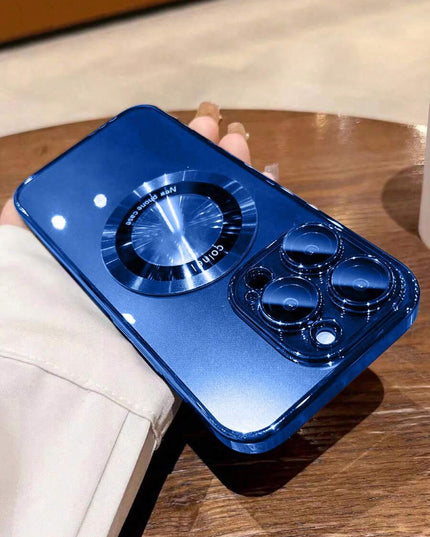 جراب موبايلiphone 12 Pro Max شفاف مغناطيسي بحافة ملونة – من Shein