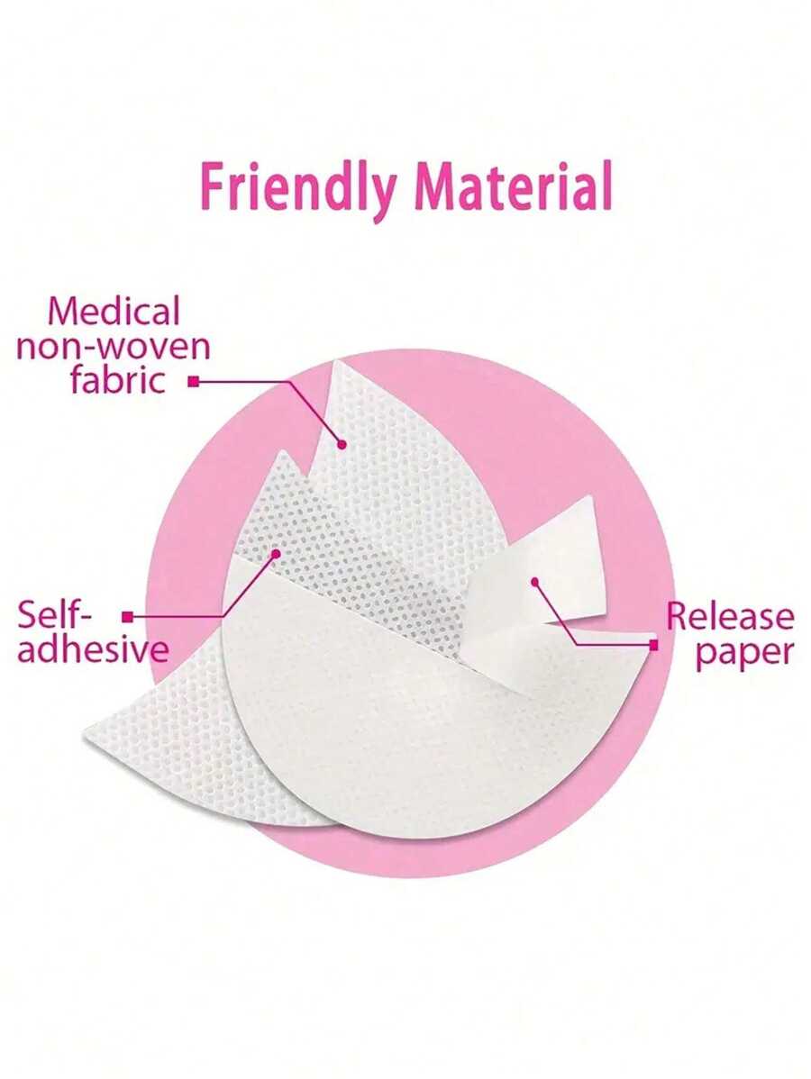 50pcs White Small Eye Shadow Stickers/Isolation Sheets, Disposable Pads Without Velvet For Makeup