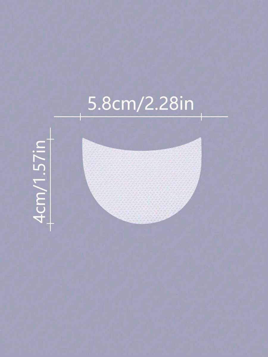 50pcs White Small Eye Shadow Stickers/Isolation Sheets, Disposable Pads Without Velvet For Makeup