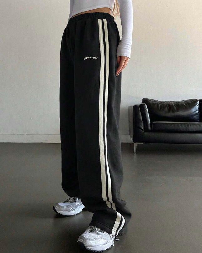 بنطال رياضي مخطط جانبي بخصر مطاطي من DAZY Shein