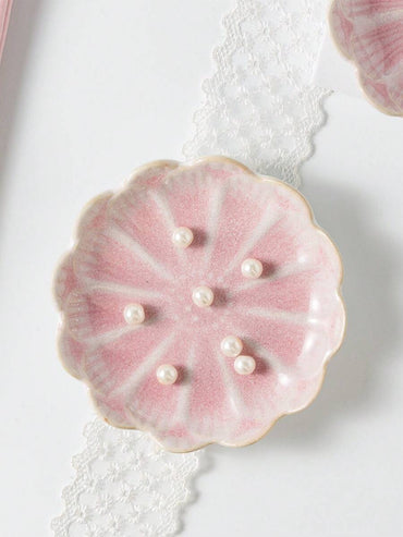 Ceramic Flower Petal Jewelry Holder, 4.45"