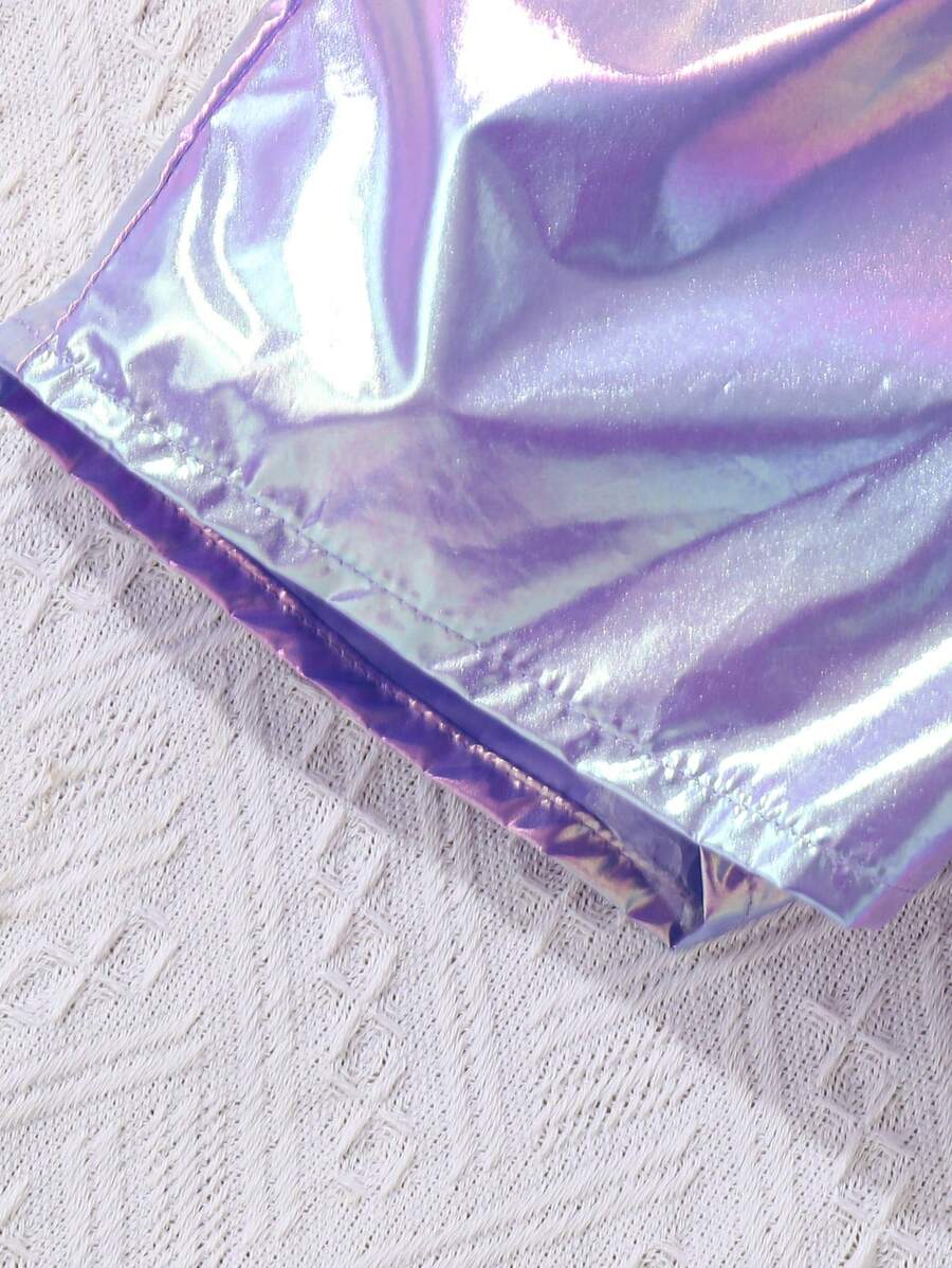 رومبر هالتر عاكس بالألوان للبنات – SHEIN Young Girl