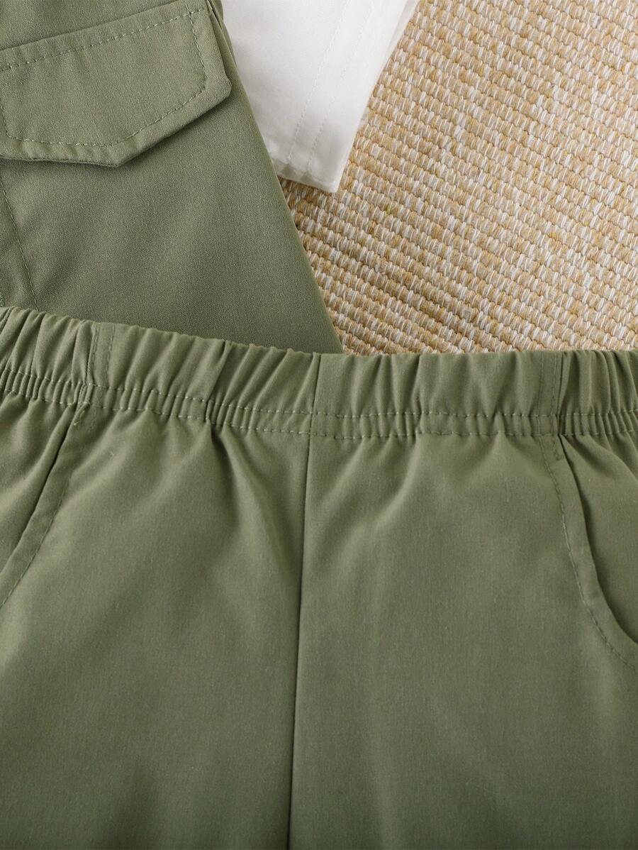 طقم ملابس عمل رياضي كاجوال للأطفال من SHEIN مكون من ثلاث قطع للصيف