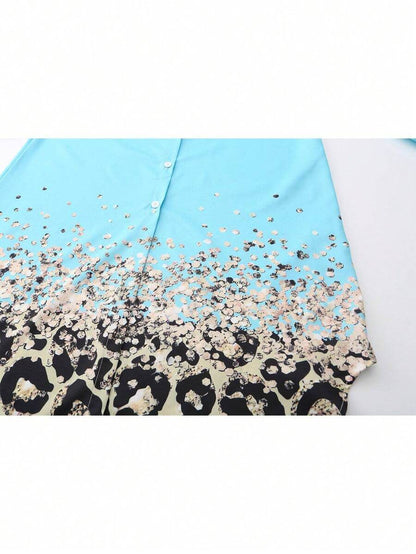 فستان-قميص-طويل-بطبعة-جلد-النمر-للنساء-بأكمام-طويلة