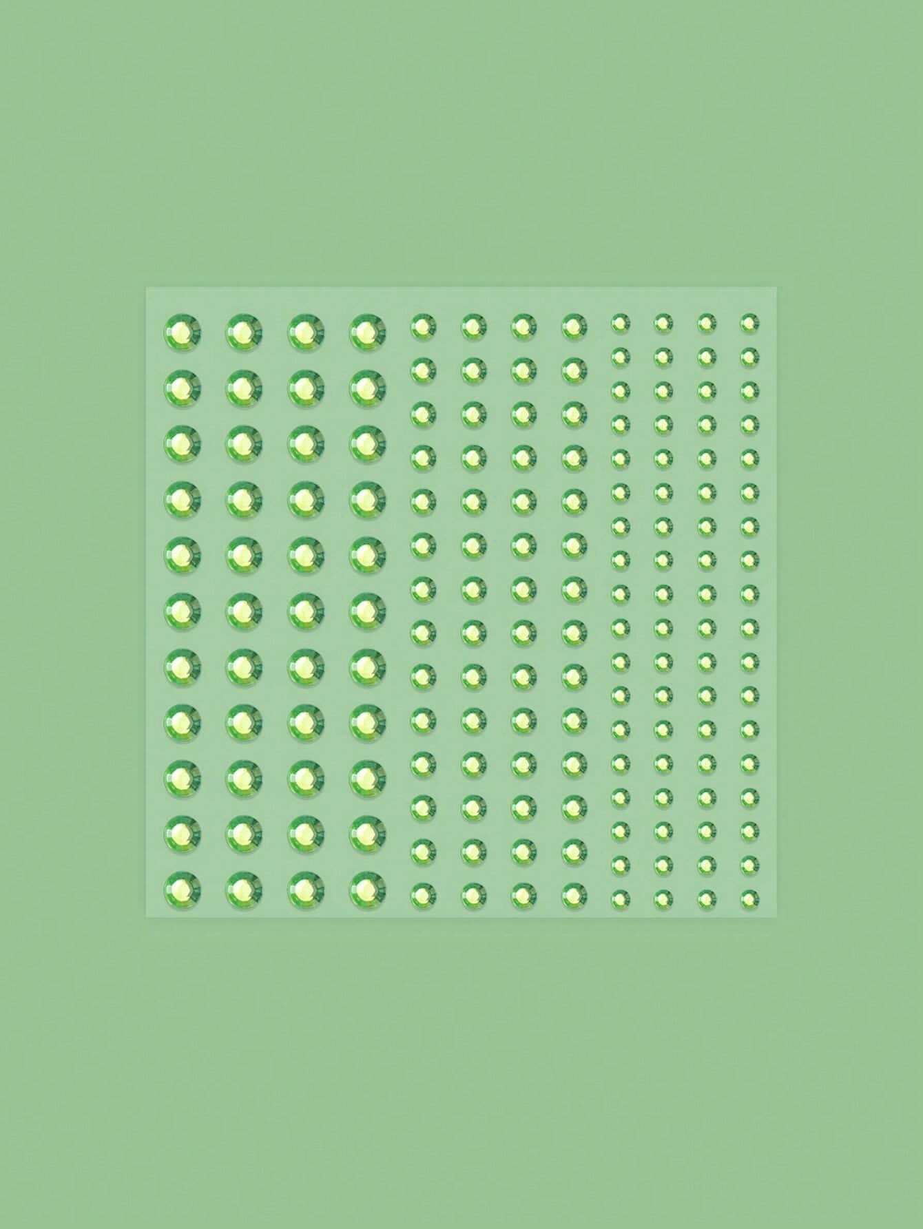 ملصق أحجار الراين الأخضر لتزيين الوجه والعين