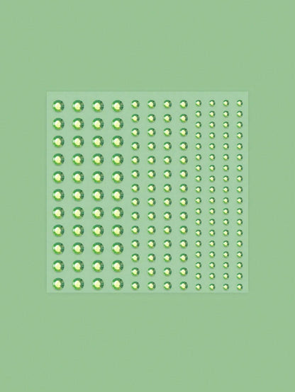 ملصق أحجار الراين الأخضر لتزيين الوجه والعين