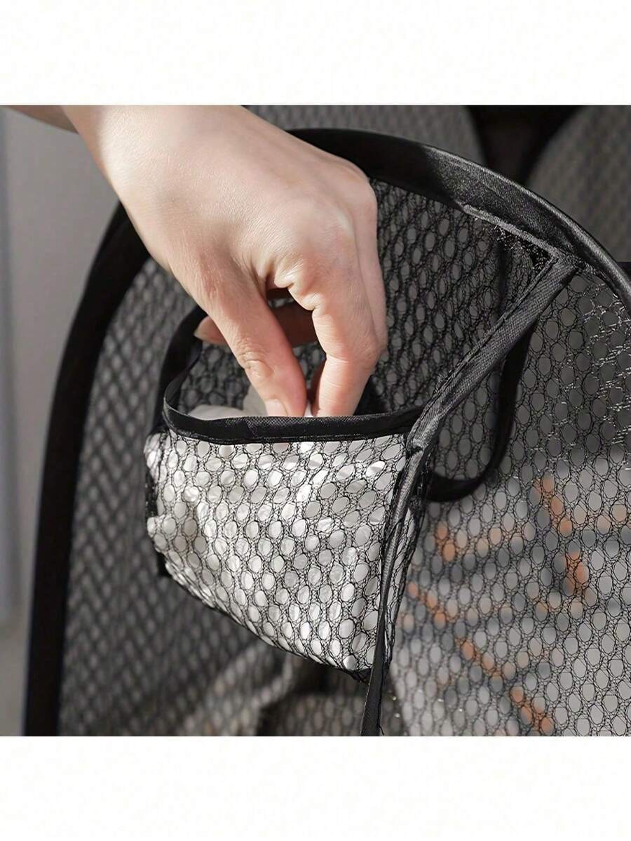 سلة غسيل قابلة للطي، سعة قطعة واحدة، مزودة بمقابض