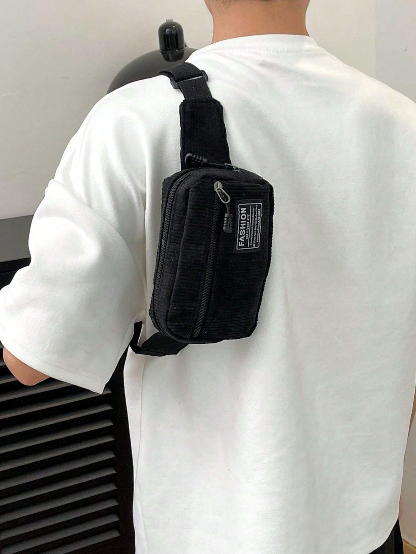 شنطة صدر رجالية صغيرة من قماش  – متعددة الاستخدامات، كروس بودي، للسفر والرياضة