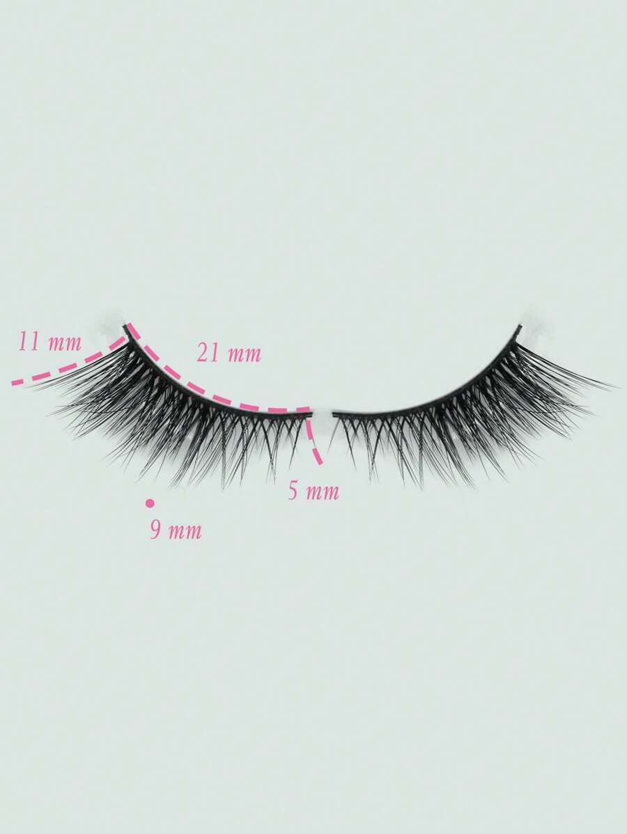Himirell 10pairs Natural Crossed Eyelashes With Cat Eye Effect And Extended Ends