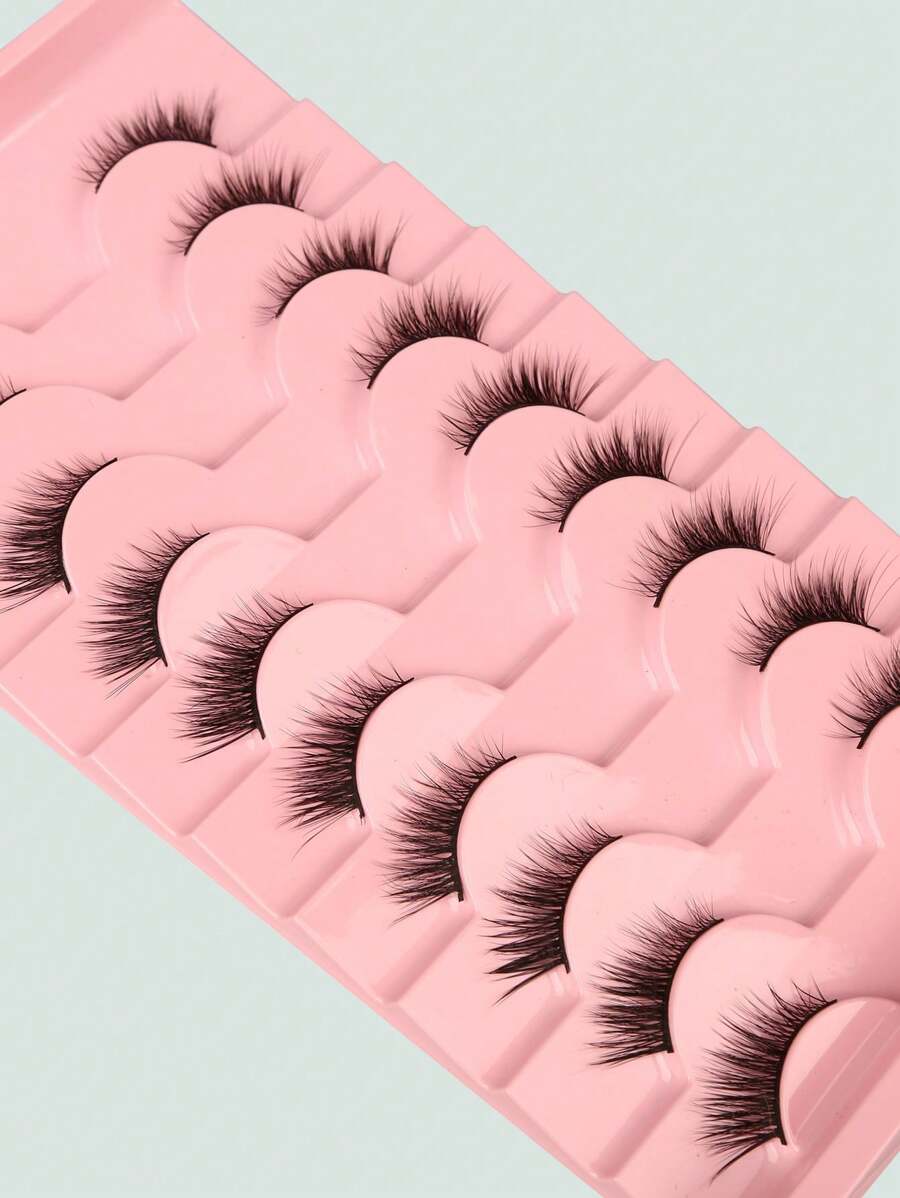 Himirell 10pairs Natural Crossed Eyelashes With Cat Eye Effect And Extended Ends