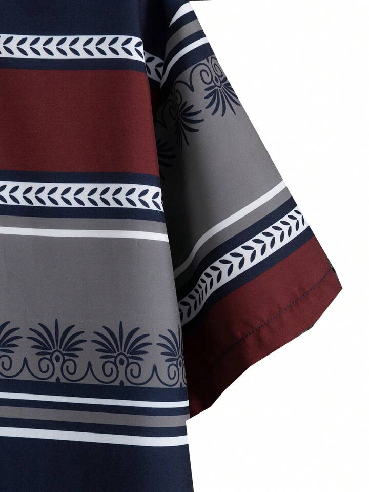 قميص رجالي مخطط من ستريت لايف بدون تي شيرت