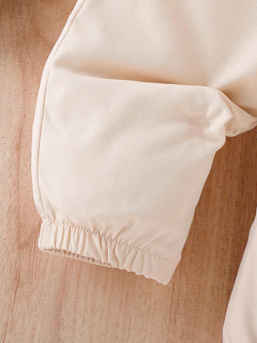 طقم ملابس صيفي للأولاد الصغار، مكون من قميص عمل بأكمام قصيرة وتيشيرت وبنطلون مع جيوب،