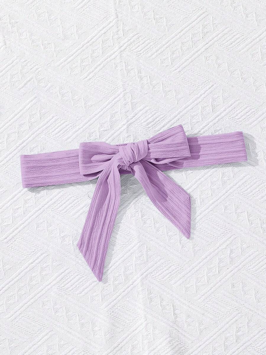 فستان SHEIN للفتيات برقبة دائرية وأكمام قصيرة وخصر بحزام وتصميم بسيط