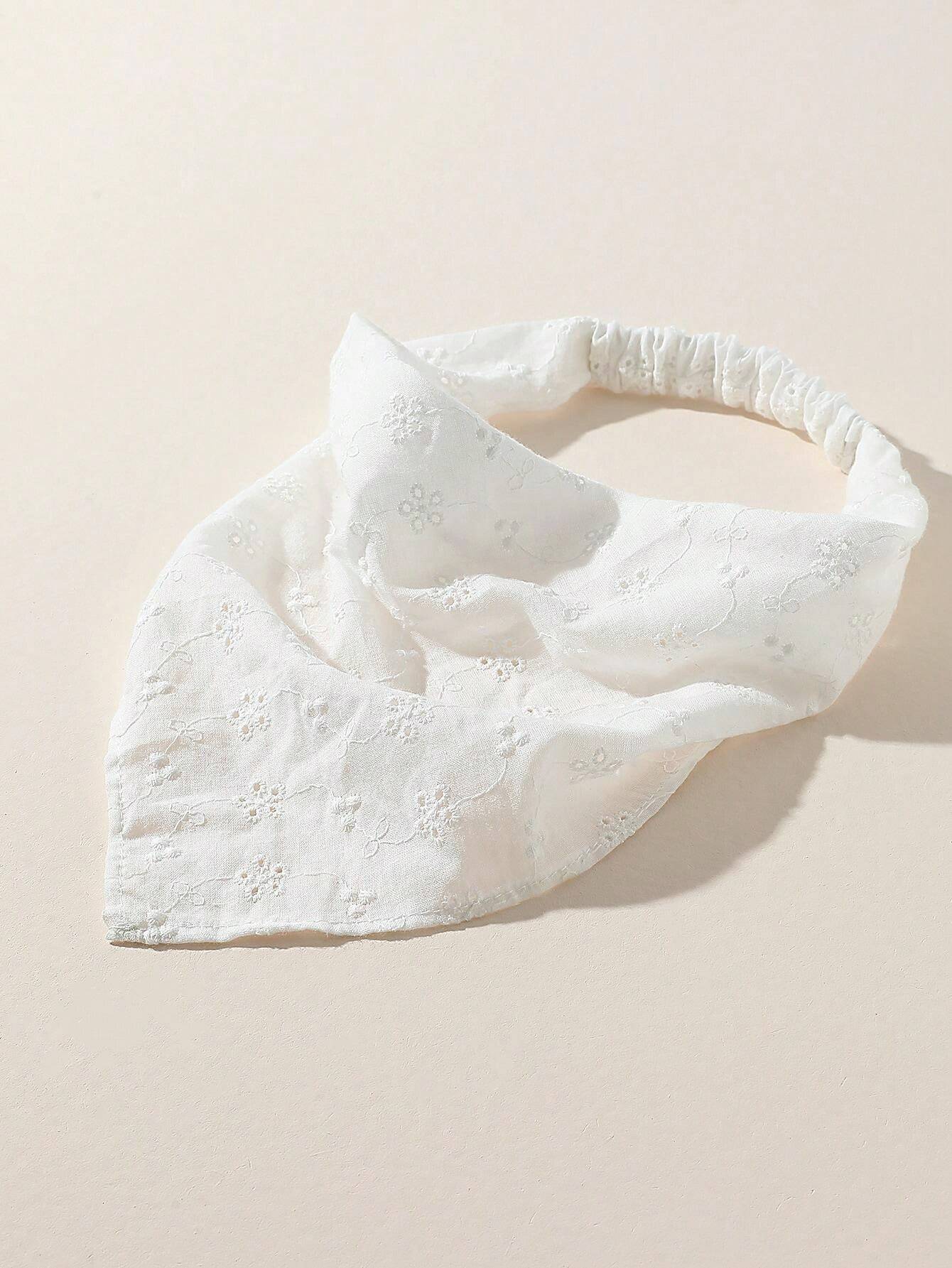 قطعة واحدة من غطاء الرأس الأصلي المطرز بنمط الزهور مع حافة ملفوفة للنساء، وشاح أنيق للنساء، وشاح رأس ناعم