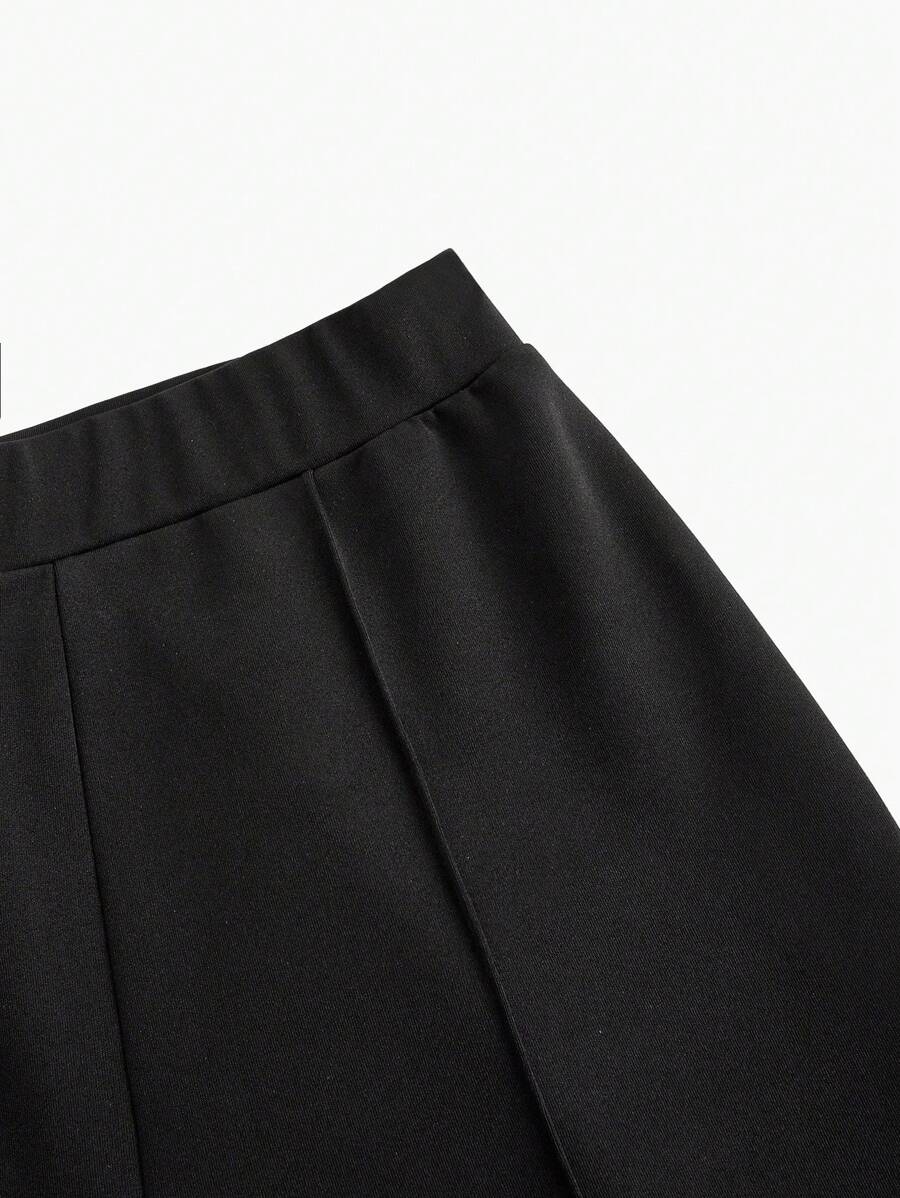 بنطلون روزي ديز نسائي واسع من الأسفل – لون سادة، تصميم ضيّق عند الخصر، مثالي لخريف النساء