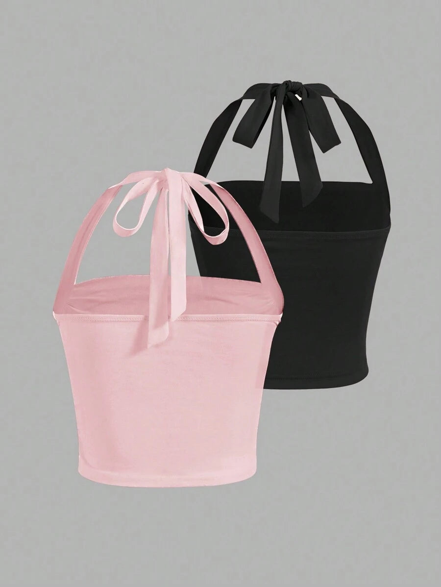 طقم شي ان إيزوير قطعتين صيفي – بلون سادة بتصميم ضيّق