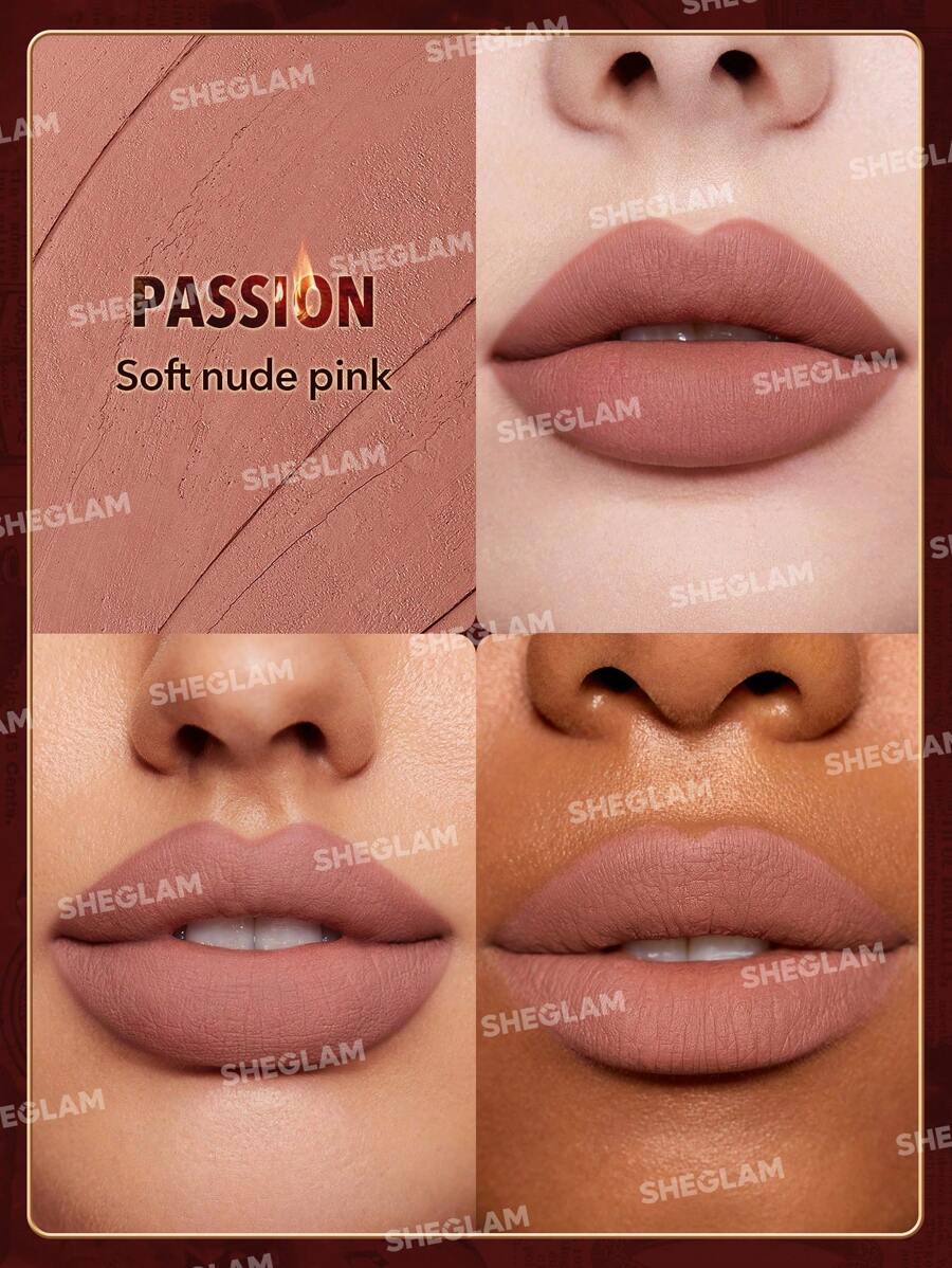 SHEGLAM Dynamatte Boom Long-Lasting Matte Lipstick-Passion
