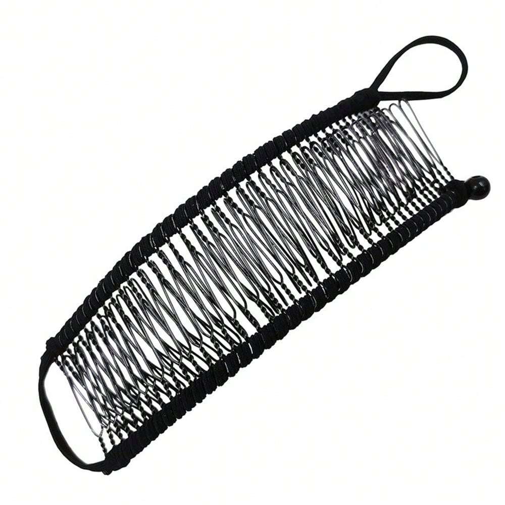 مشبك شعر على شكل موزة 20/30/40 سنًا، مشبك مشط مطاطي مزدوج الجوانب