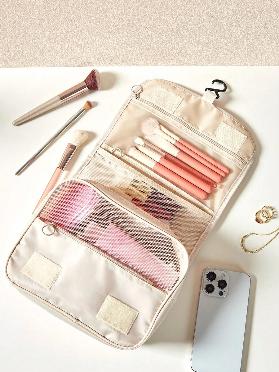 شنطة مكياج قابلة للتعليق من SHEIN – متعددة الاستخدامات، سعة كبيرة، مثالية للسفر