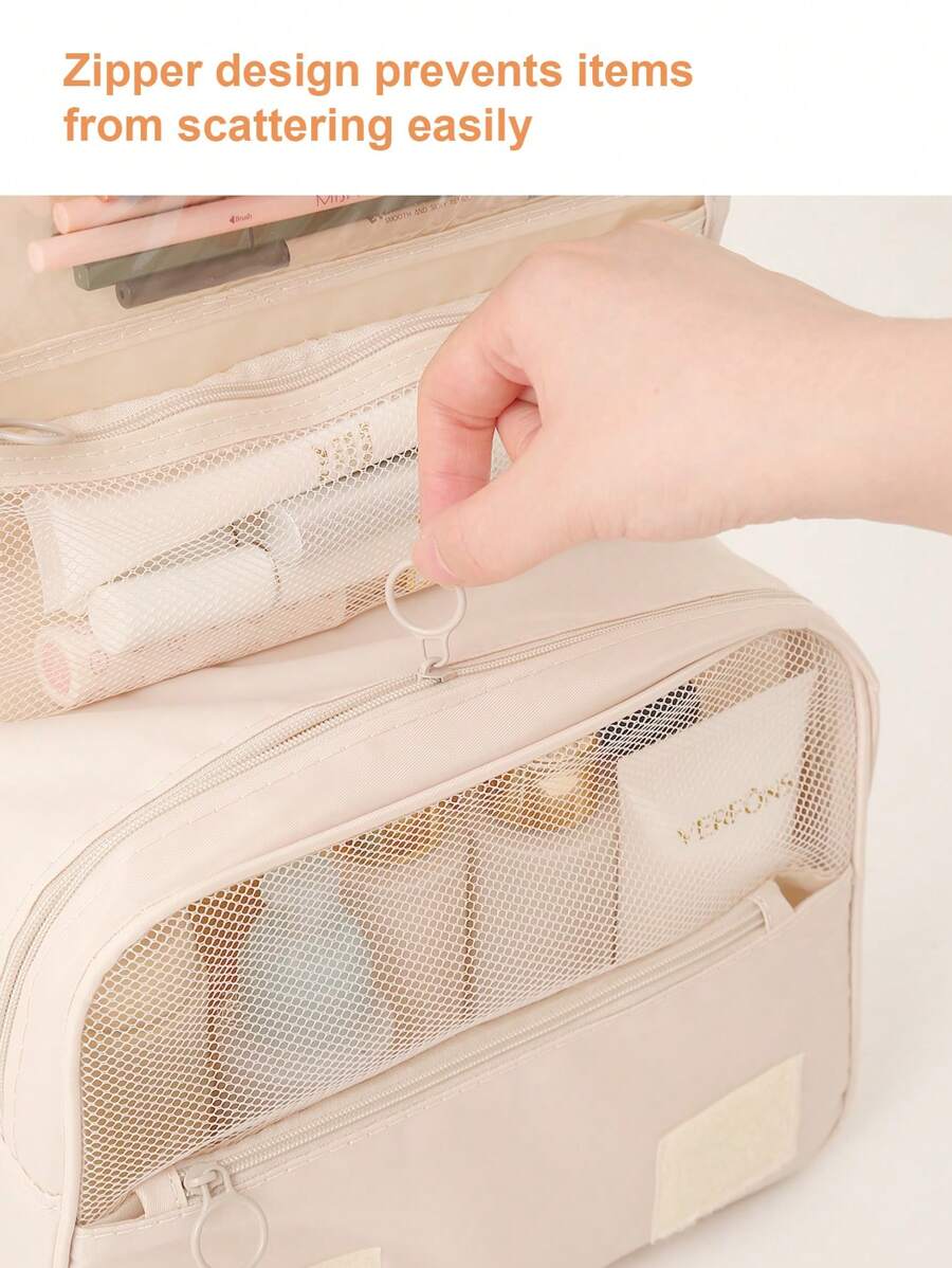 شنطة مكياج قابلة للتعليق من SHEIN – متعددة الاستخدامات، سعة كبيرة، مثالية للسفر