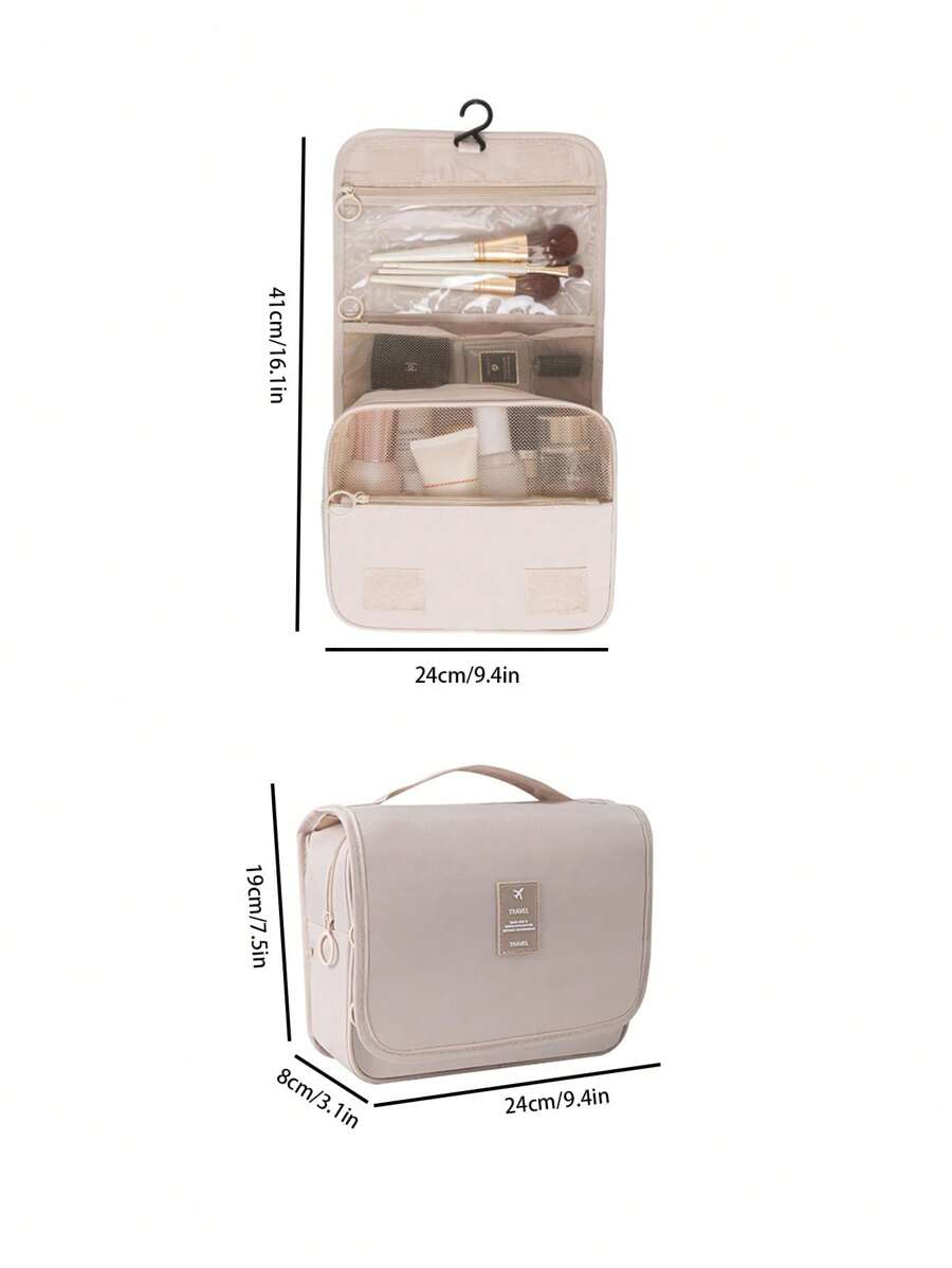 شنطة مكياج قابلة للتعليق من SHEIN – متعددة الاستخدامات، سعة كبيرة، مثالية للسفر