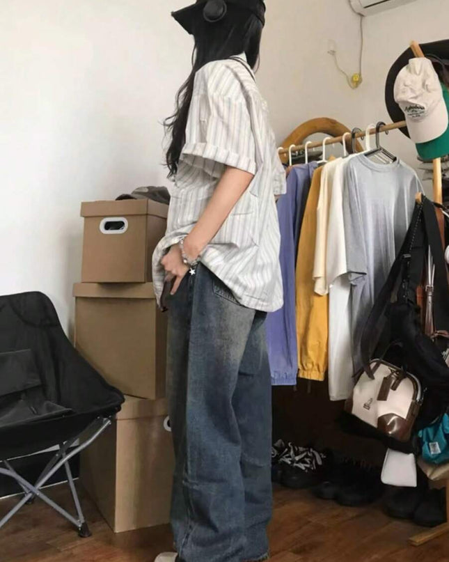قميص صيفي كاجوال نسائي مخطط من تشيكيز