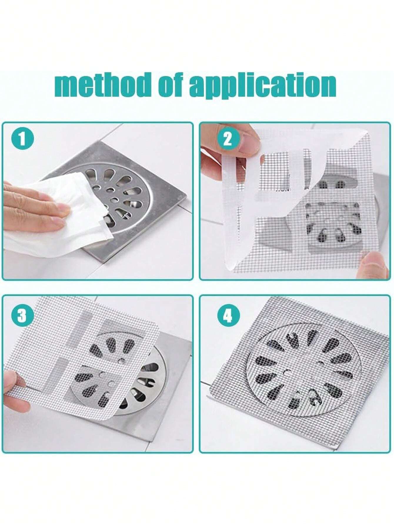 فلتر مصرف قابل للتصرف 10 قطع – مانع الشعر والحشرات للمرحاض والمغسلة والمجاري