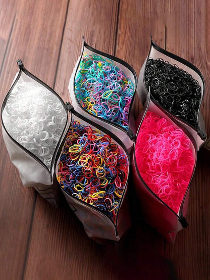 1000 قطعة/العبوة من أربطة الشعر المطاطية للاستخدام مرة واحدة