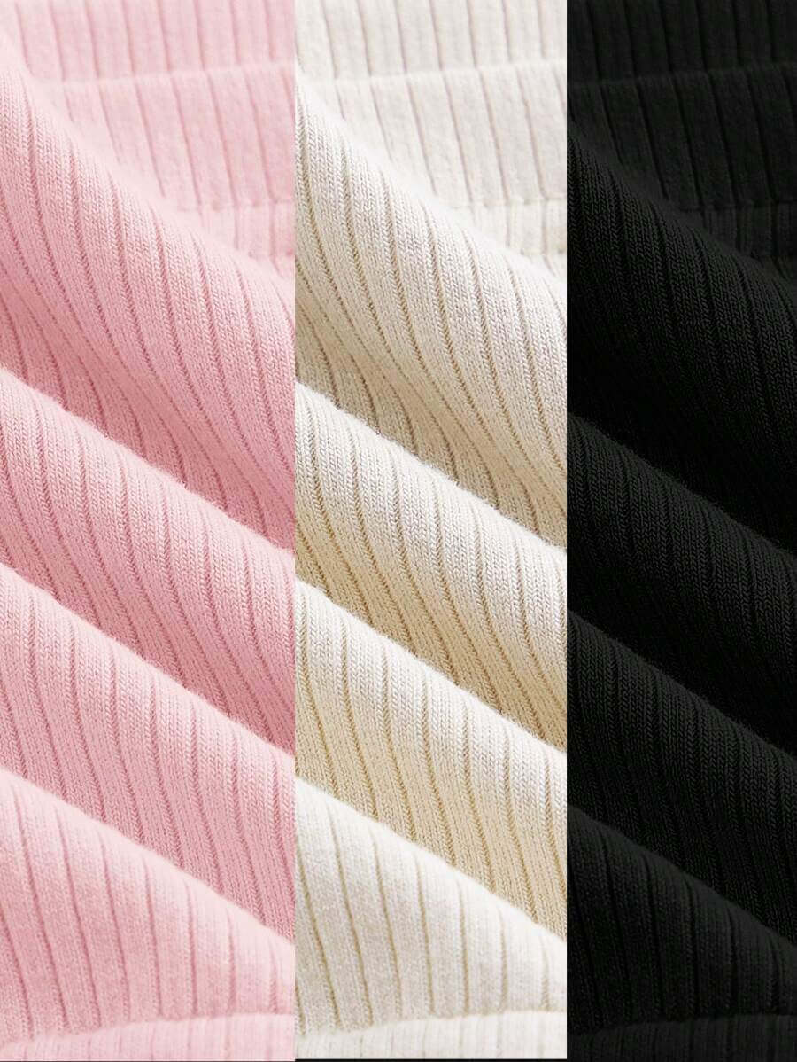 3بلوزة نسائية صيفية كاجوال من Rina Fox بلون سادة بدون حمالات بعقدة ملتوية