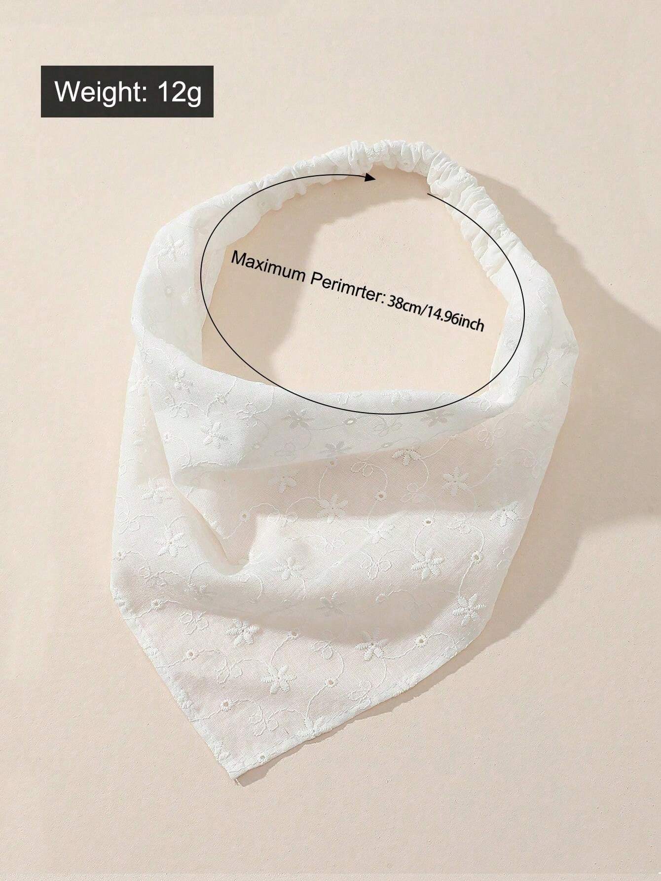 قطعة واحدة من غطاء الرأس الأصلي المطرز بنمط الزهور مع حافة ملفوفة للنساء، وشاح أنيق للنساء، وشاح رأس ناعم