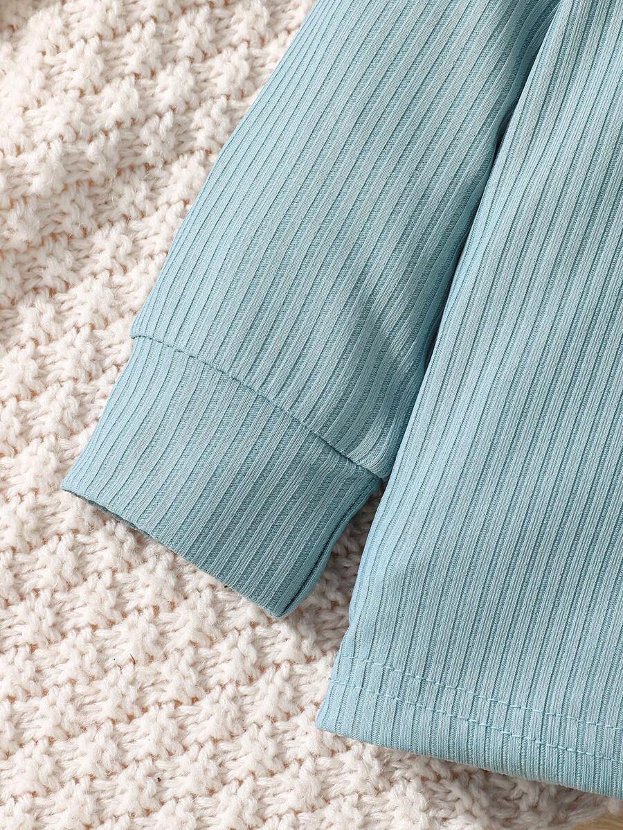 2بدلة فضفاضة قطعتين كاجوال بأكمام طويلة وبنطلون بطبعة ديناصور/لون واحد