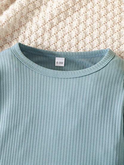 2بدلة فضفاضة قطعتين كاجوال بأكمام طويلة وبنطلون بطبعة ديناصور/لون واحد