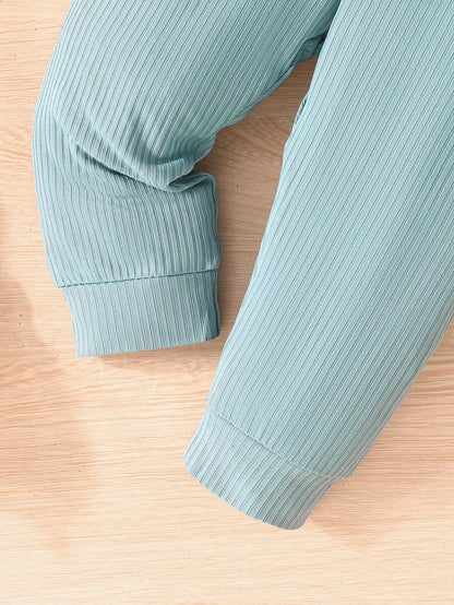 2بدلة فضفاضة قطعتين كاجوال بأكمام طويلة وبنطلون بطبعة ديناصور/لون واحد