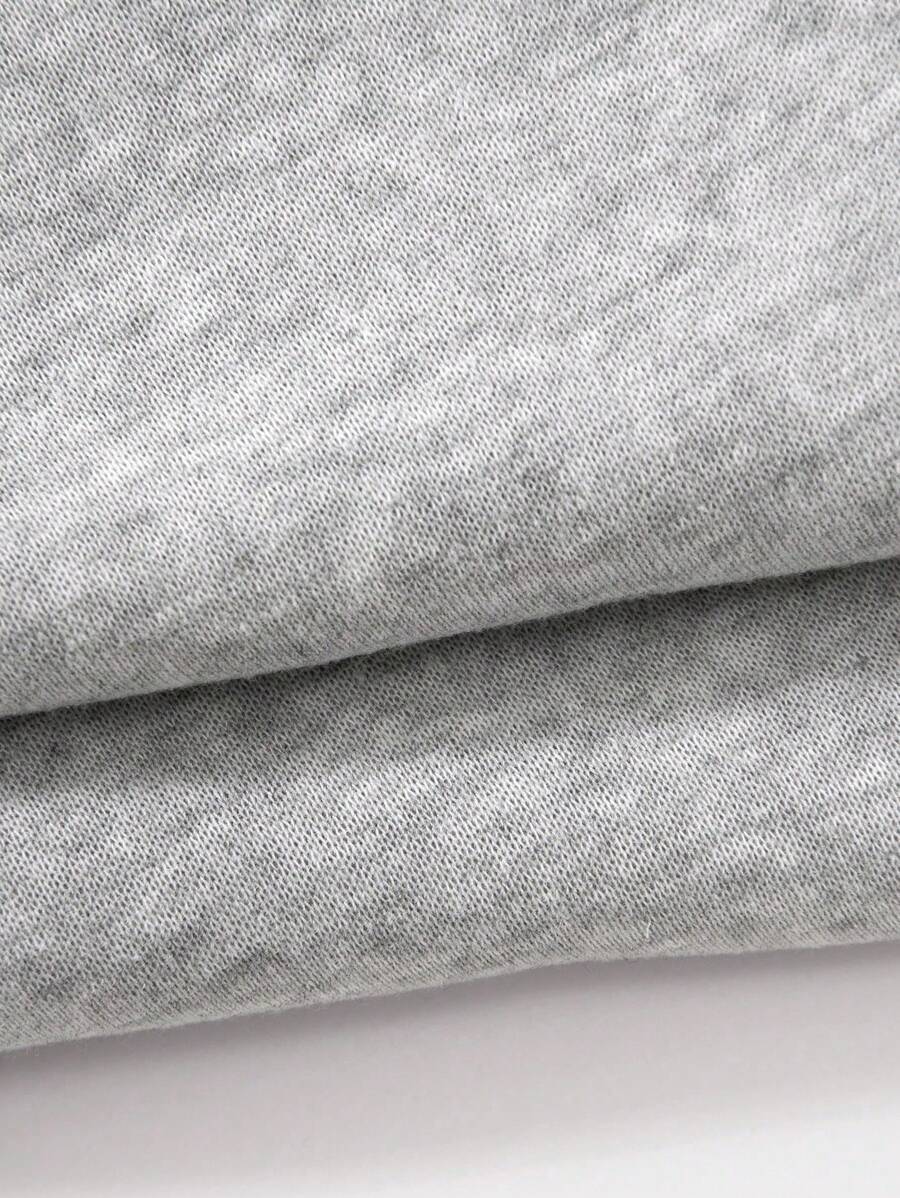 بنطلون رياضي رمادي فاتح من INAWLY Y2K بطبعة جلد النمر والنجوم من Shein