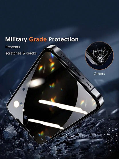 سكرين حماية لهاتف أيفون الاصدار  11 و 12مقاومة للتجسس (قطعتين)