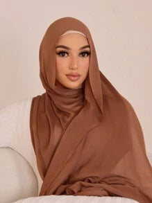 طرحة مودال سادة بتصميم أنيق وناعم وقابل للتهوية (قطعة واحدة)