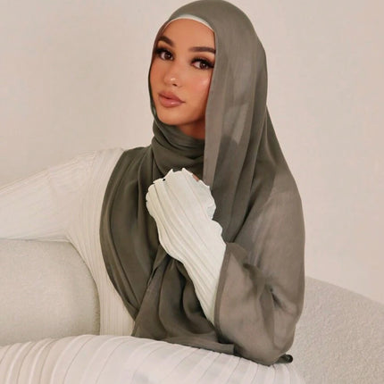 طرحة سادة طويلة ناعمة قابلة للتهوية (قطعة واحدة)