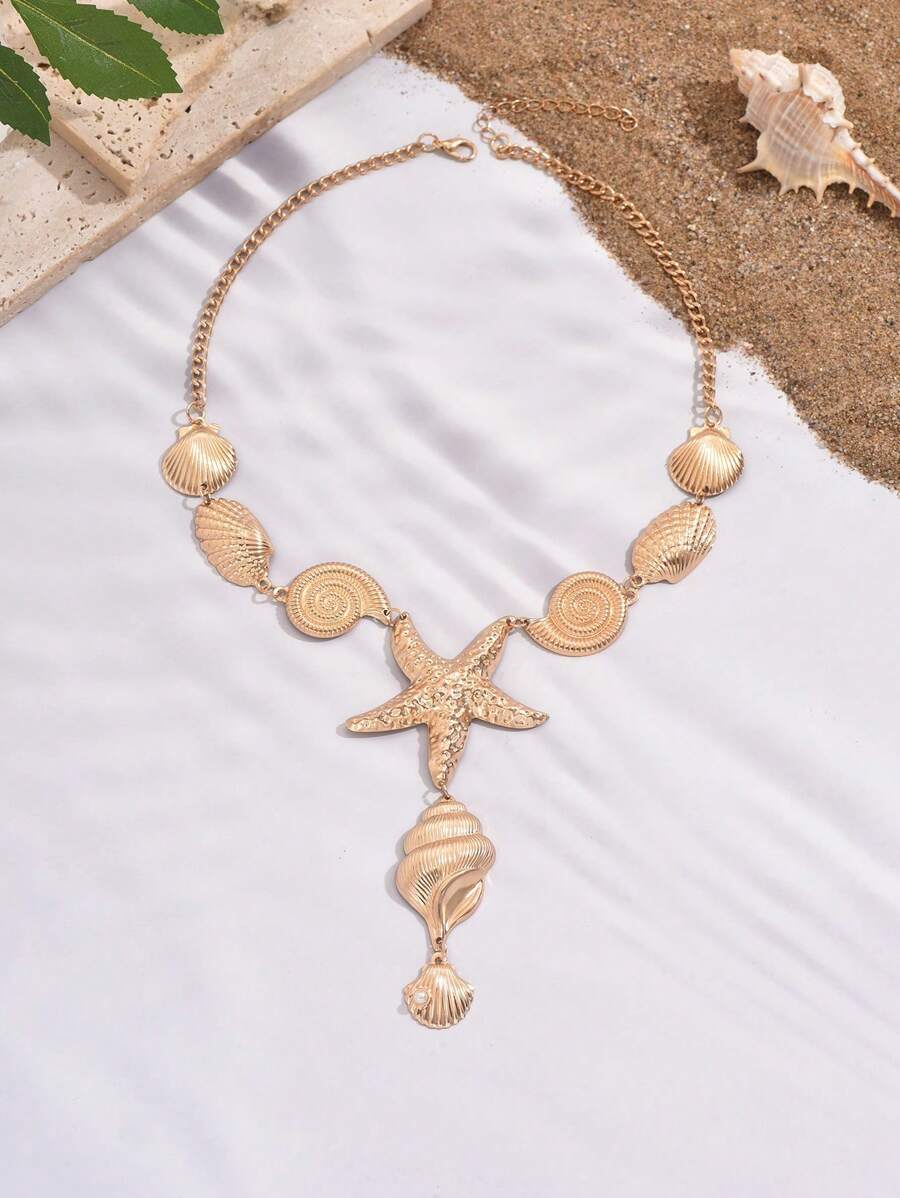 قلادة جديدة أنيقة ذات طابع محيطي من قطعة واحدة Shein