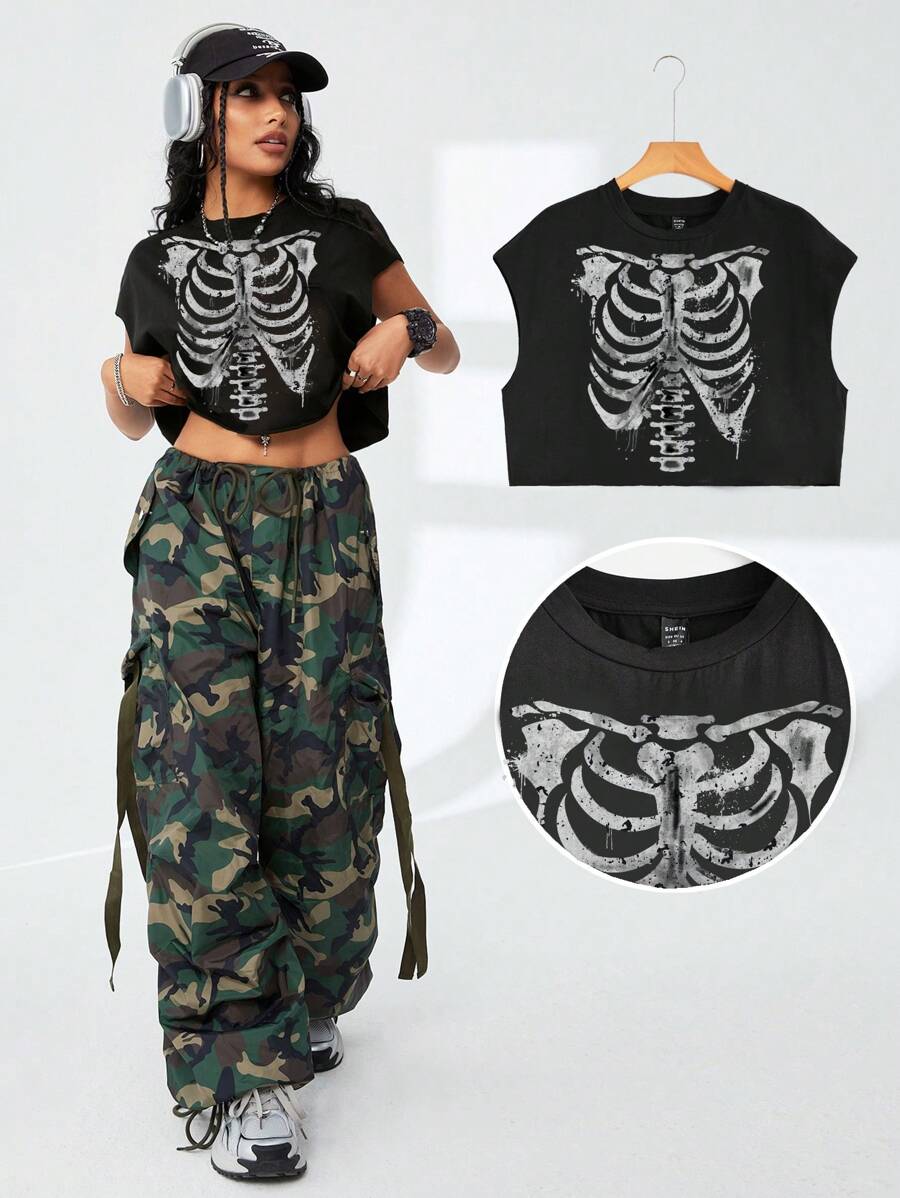 تيشيرت نسائي كاجوال من Coolane بطبعة “Beautiful” بأكمام قصيرة