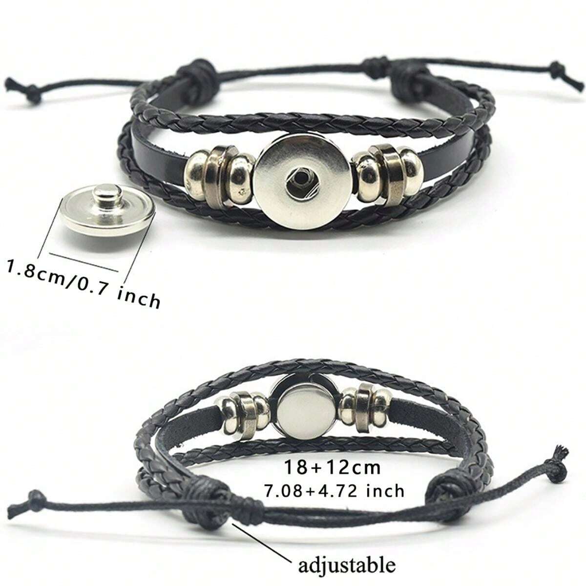 سوار مضفر متعدد الطبقات ‎‎يتوهّج في الظلام — لبرج الجدي