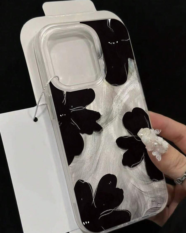 جراب هاتفiphone 12  أنيق من السيليكون الناعم بنقشة ريش مخططة