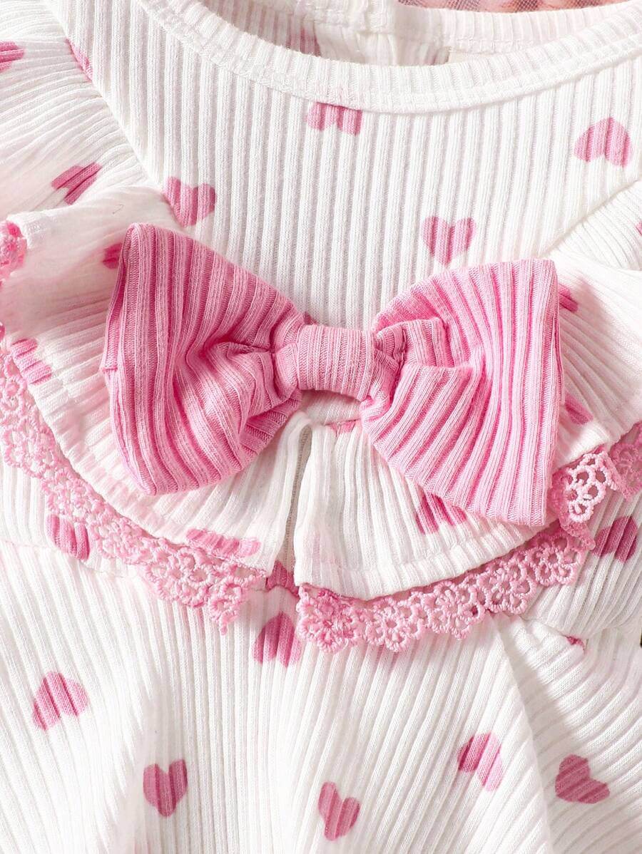 فستان سوفليس سوفليس بطبعة قلب وعقدة للبنات