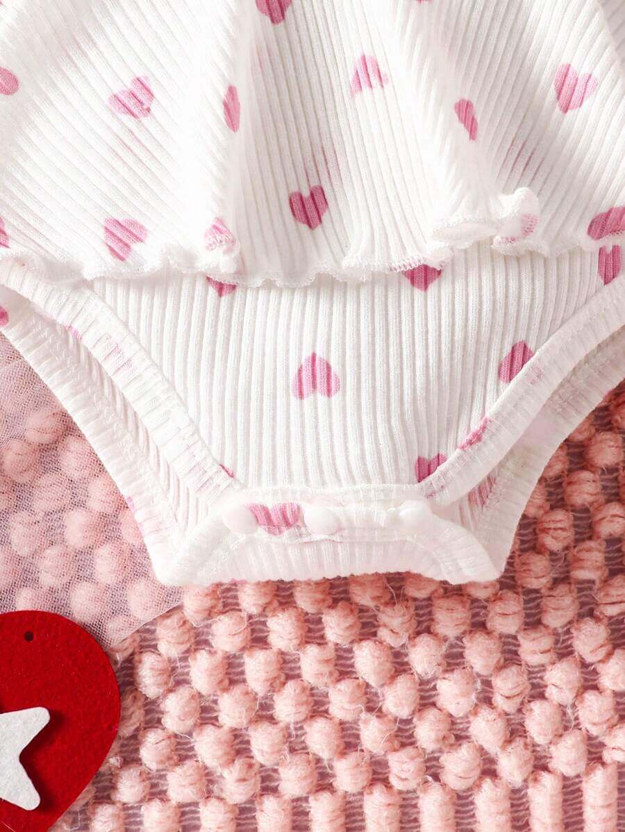 فستان سوفليس سوفليس بطبعة قلب وعقدة للبنات