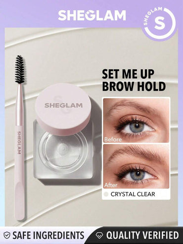 SHEGLAM Set Me Up Brow Hold-Crystal Clear Waterproof Eyebrow Gel