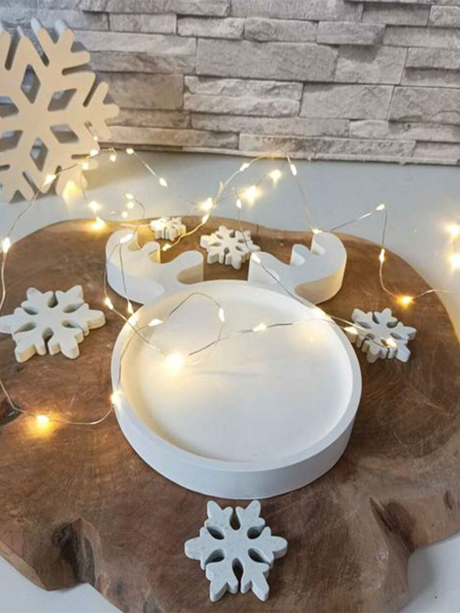 قالب سيلكون  دائري على شكل قرن غزال من قطعة واحدة