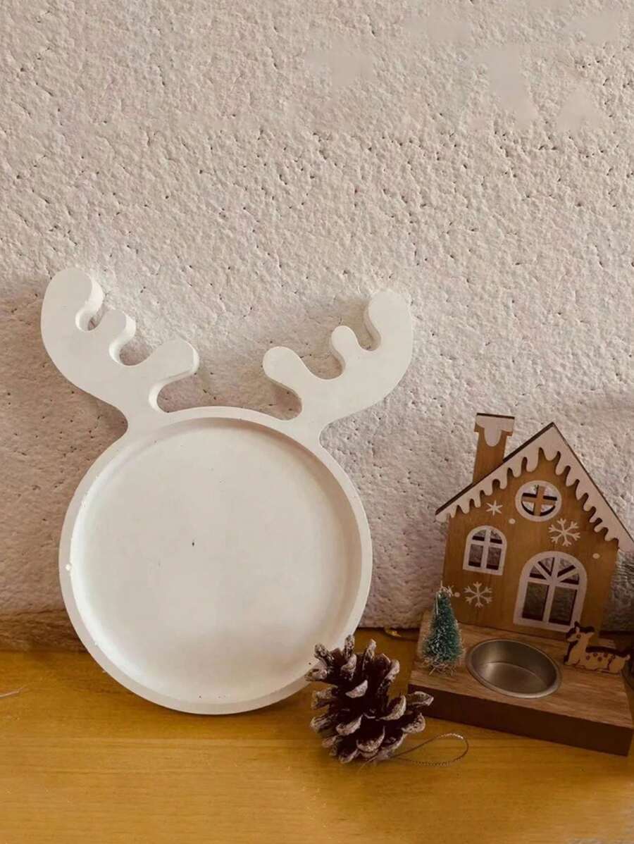 قالب سيلكون  دائري على شكل قرن غزال من قطعة واحدة